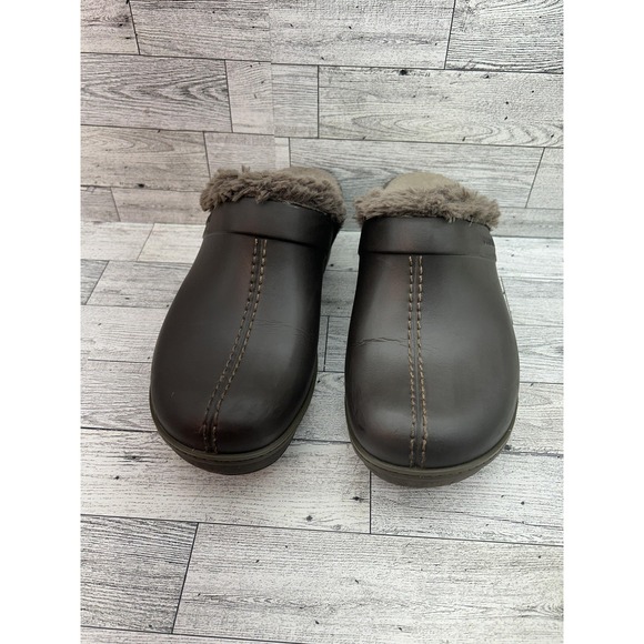 Crocs Shoes Womens Size 9 Faux Fur Lined Platform Clogs Slip On 11552 Comfort - Picture 1 of 9